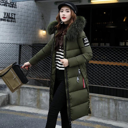Manteau Femme Capuche Long Manches Étanche et Chaud