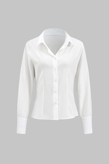 Robe Deux Pièces Élégante Blouse et Jupe Plissée