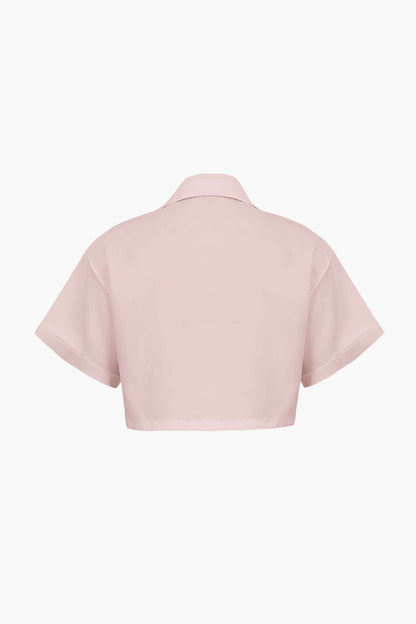 Chemise Femme Manches Courtes Col Chemisé Moderne