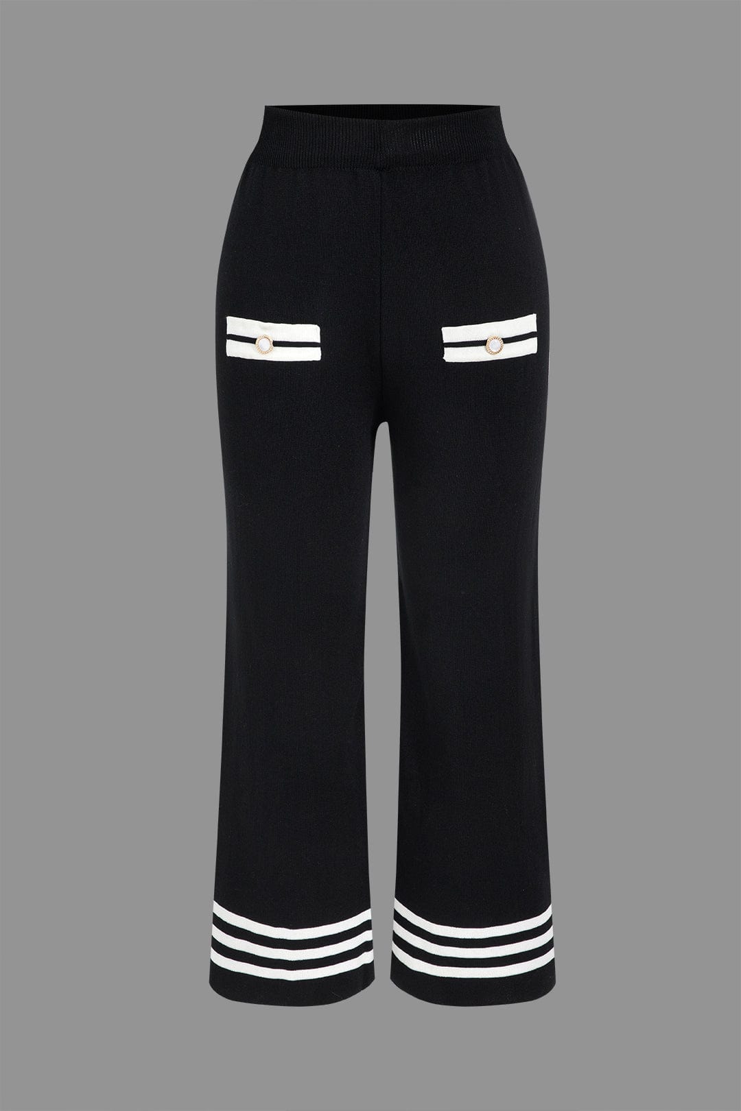 Ensemble Tricot Femme Élégant : Cardigan Court et Pantalon Large