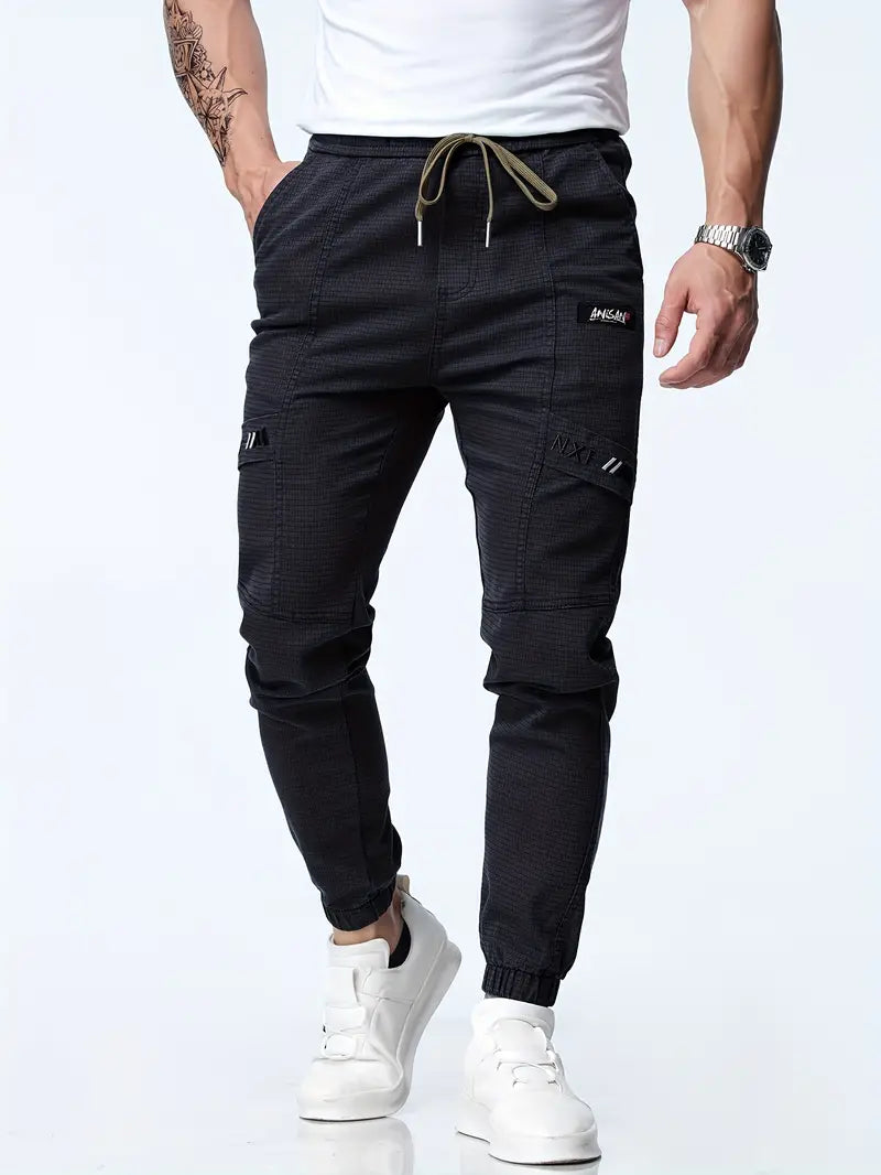 Pantalon Jogger Homme Élastique à Cordons