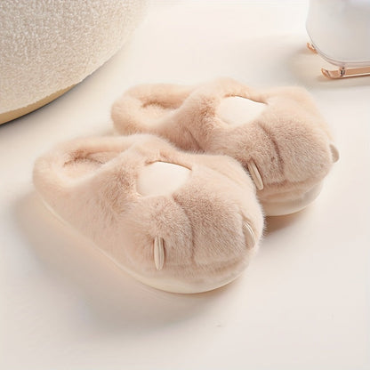 Chaussons Chat Peluche Chauds et Confortables