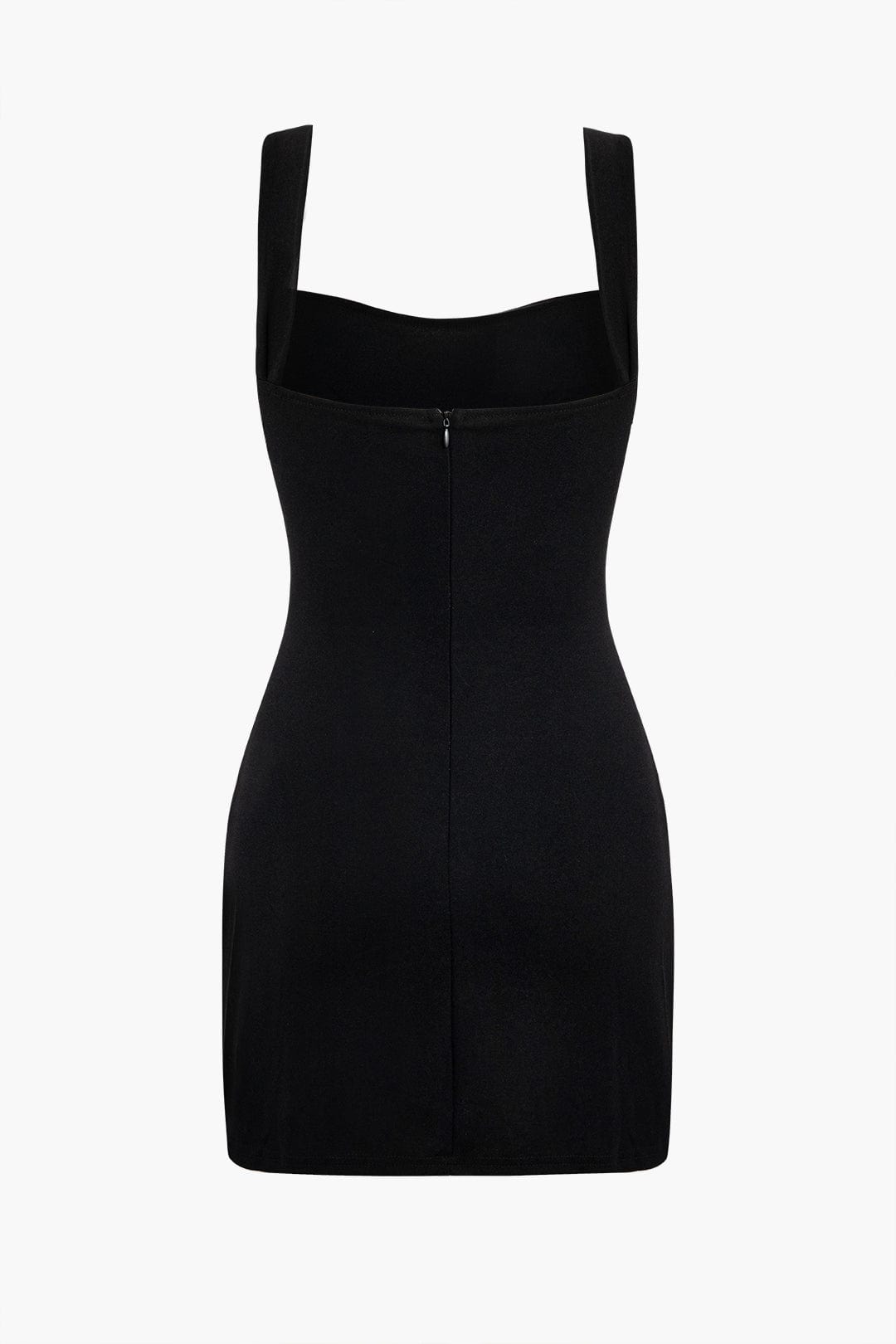 Robe Noire Élégante avec Ceinture en Or