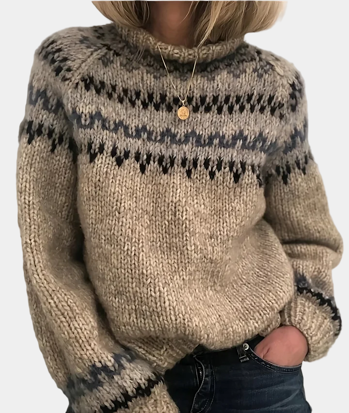 Pull Femme en Laine Mérinos Douce et Chaude