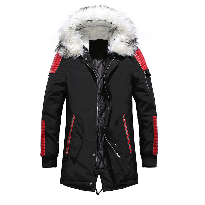 Manteau Homme Hiver Épais avec Capuche et Poches Coulissantes