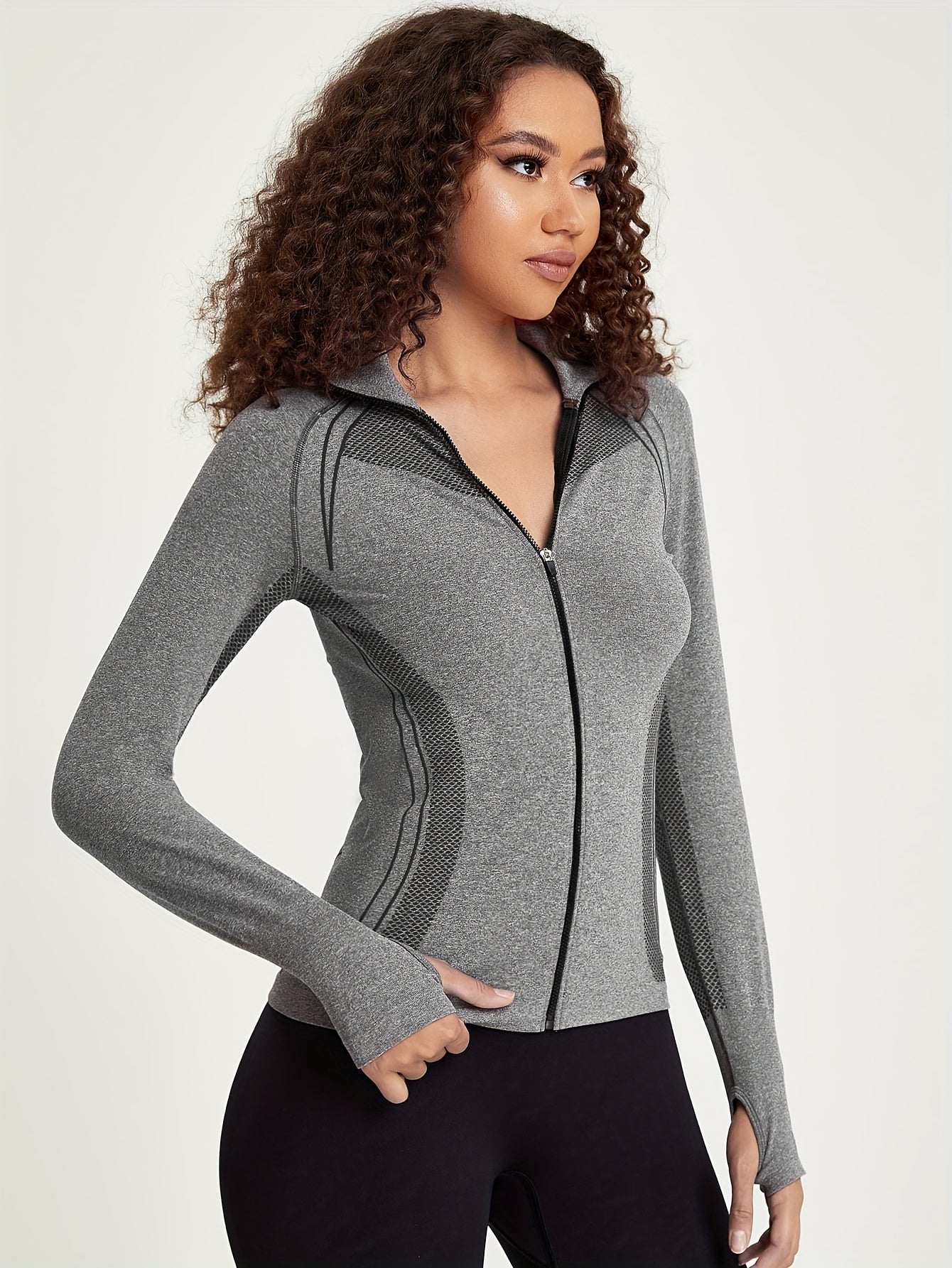 Veste de sport sans couture zippee - BerlinGlamour