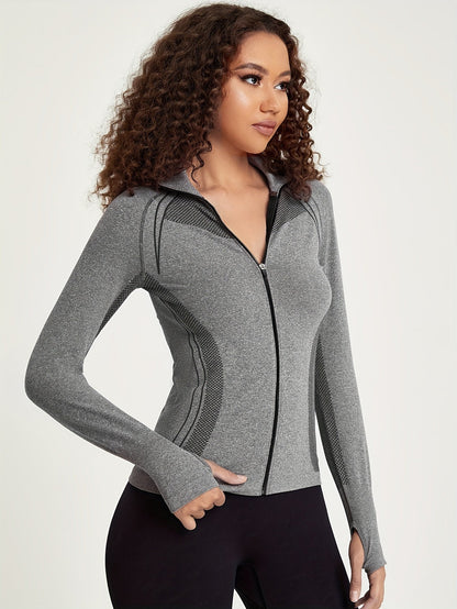 Veste de sport sans couture zippee - BerlinGlamour