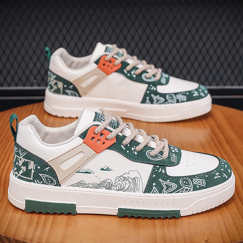 Chaussures de skateboard décontractées pour homme à lacets