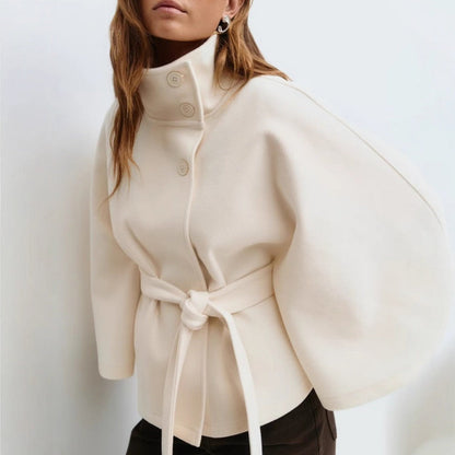 Manteau Femme Hiver Élégant avec Capuchon et Ceinture Réglable