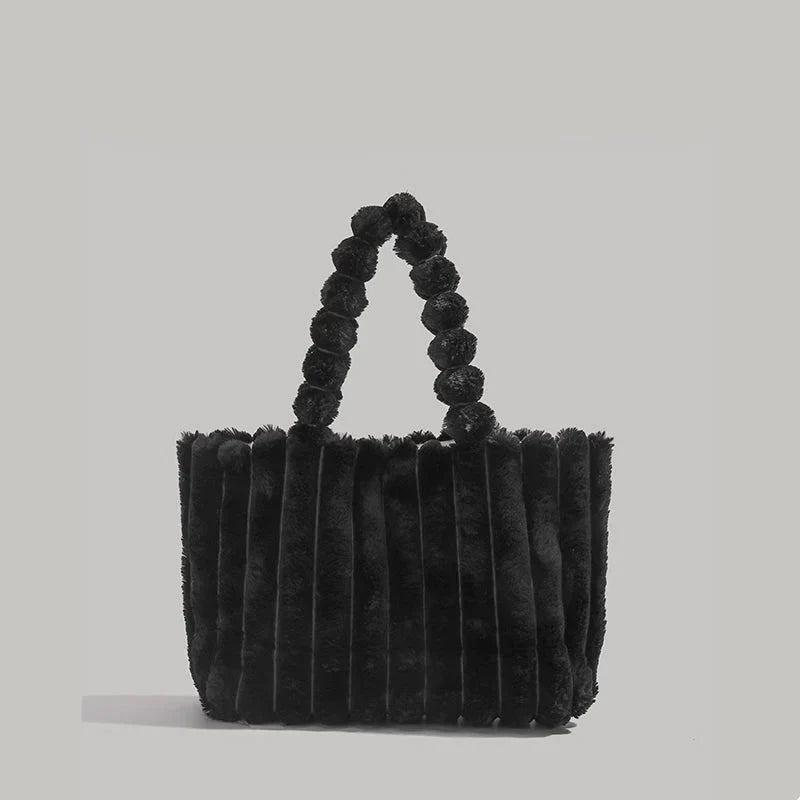 Sac à main en peluche synthétique douce
