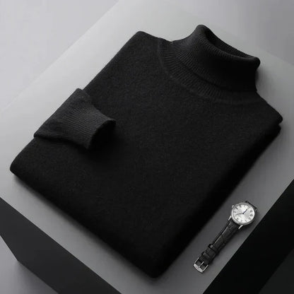 Pull en Cashmere Homme Col Roulé Luxe