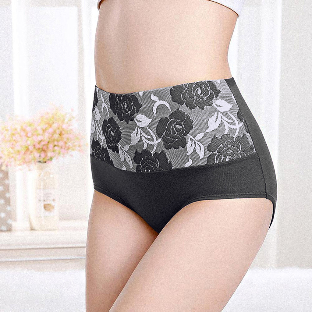 Culotte Femme Gainante Élastique à Imprimé Floral
