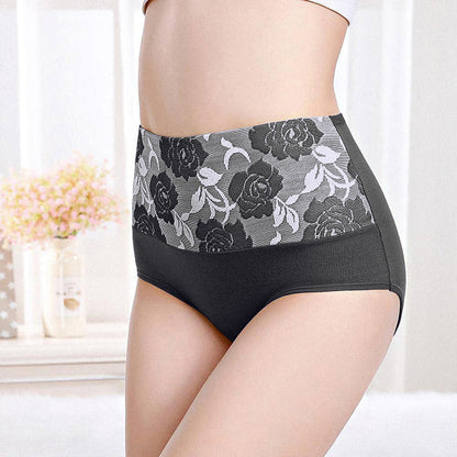 Culotte Femme Gainante Élastique à Imprimé Floral
