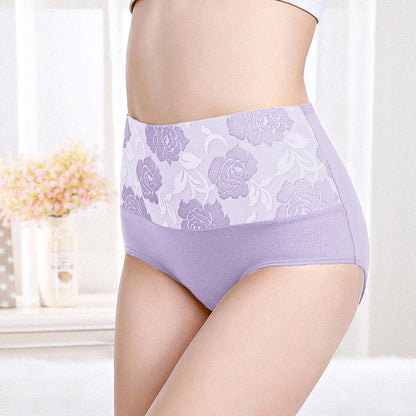 Culotte Femme Gainante Élastique à Imprimé Floral