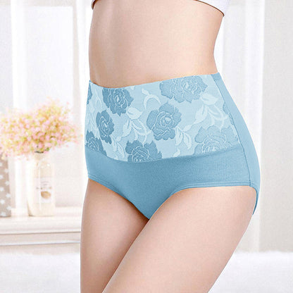 Culotte Femme Gainante Élastique à Imprimé Floral