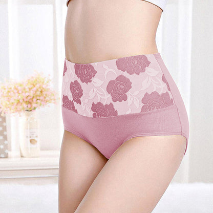 Culotte Femme Gainante Élastique à Imprimé Floral