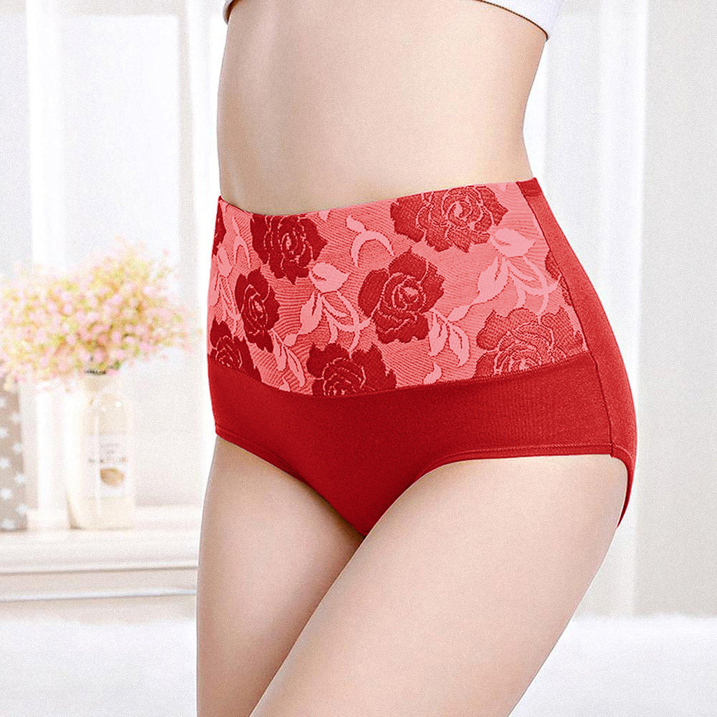 Culotte Femme Gainante Élastique à Imprimé Floral