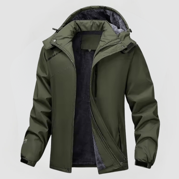 Parka Hiver Homme à Capuche et Fermeture Éclair