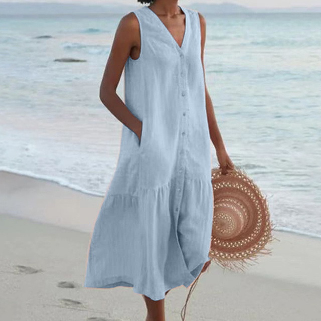 Robe Soirée Élégante Longue Manches Courtes Décolleté Profond