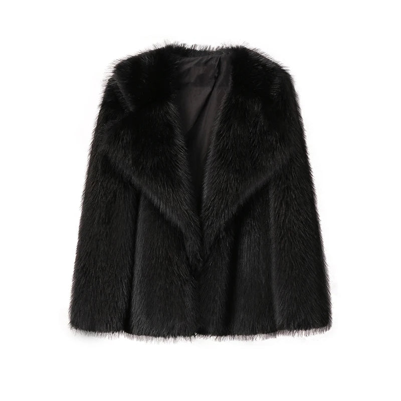 Manteau Femme Hiver Chic avec Fermeture Éclair Dissimulé
