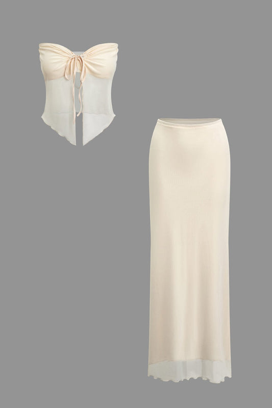 Robe de Plage Ensemble Bandeau et Jupe Longue - BerlinGlamour