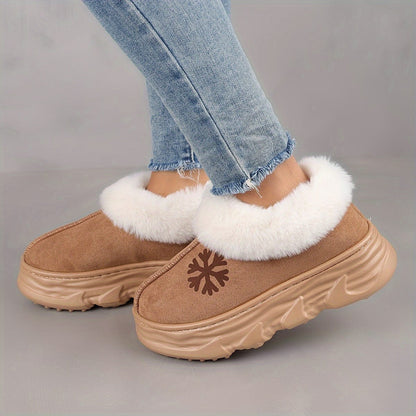 Chaussures Fourrure Synthétique Chaude et Confortable