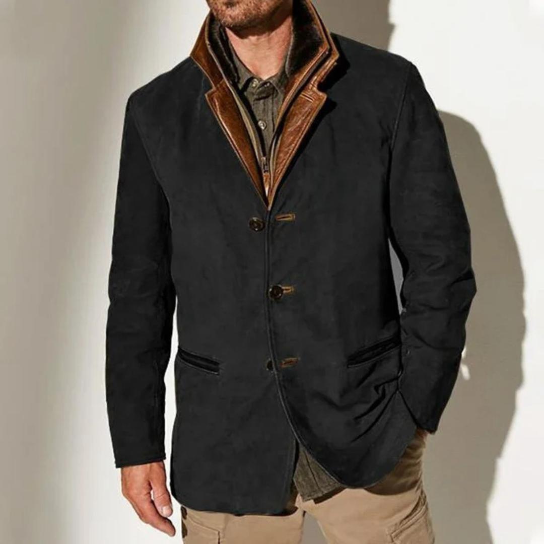 Veste Homme Mélange Laine Confort Coupe Ajustée