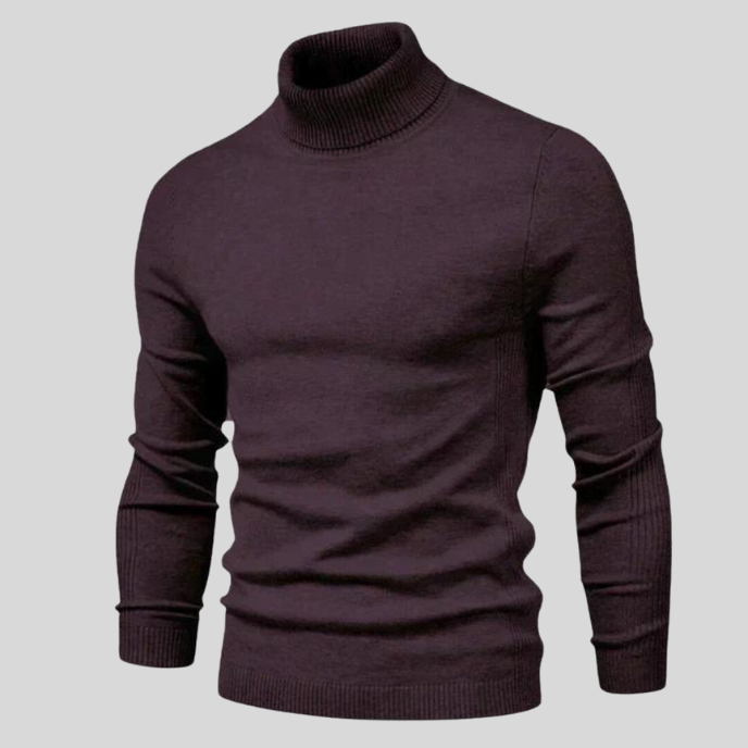 Pull Homme Col Montant Doux et Élégant pour Hiver