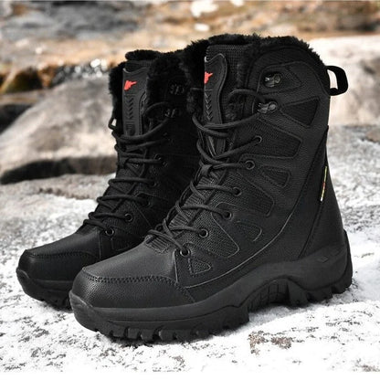 Bottes de randonnée imperméables femme en cuir brun