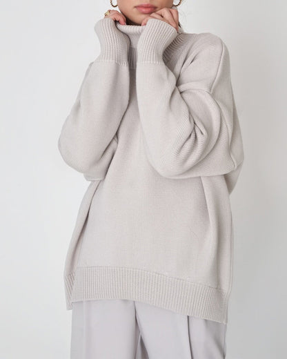 Pull Femme Grande Taille Col Montant Détente