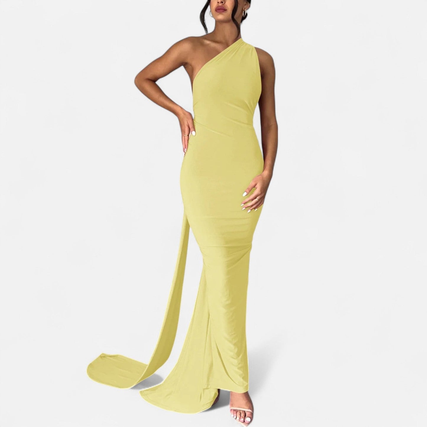 Robe femme maxi épaule dénudée tendance été