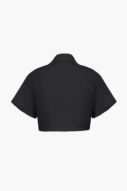 Chemise Femme Manches Courtes Col Chemisé Moderne