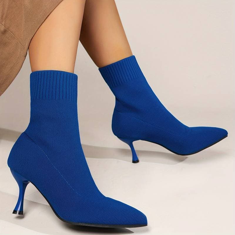 Bottines Femme Élégantes à Talon Haut et Découpes Délicates