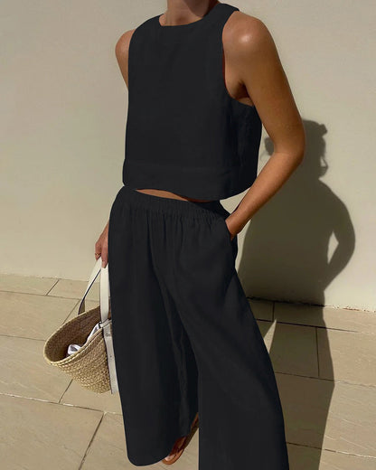 Robe Femelle Lin Élégante et Confortable