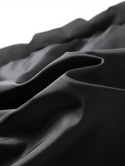 Veste sans manches hiver homme noir avec fermeture éclair