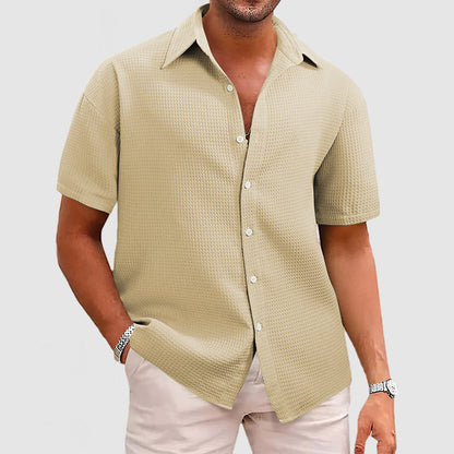 Chemise Homme Waffel Confortable et Élégante