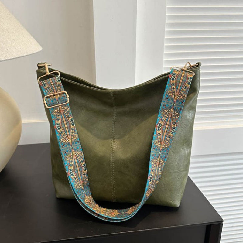 Sac Épaule Femme Cuir Imité Compact avec Fermeture Éclair