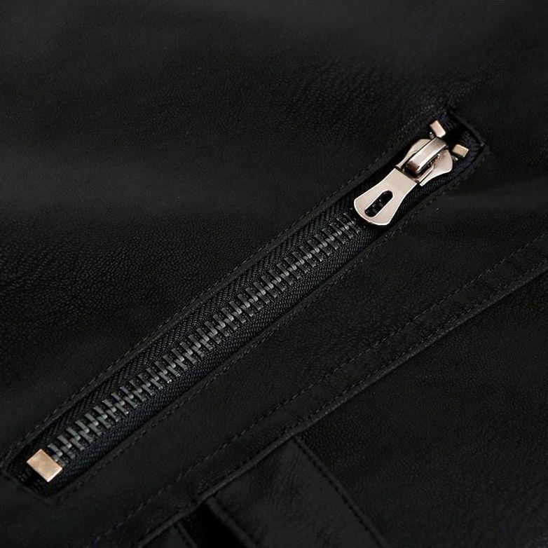 Blouson Cuir Homme Noir Classique