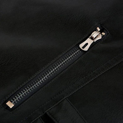 Blouson Cuir Homme Noir Classique