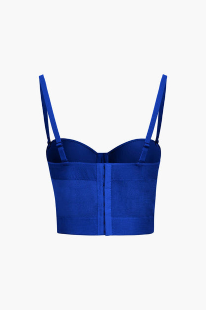 Bustier Top Push-Up avec Coupes Balconnets et Dentelle