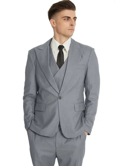 Costume Homme 3 Pièces : Blazer, Gilet et Pantalon Élégant