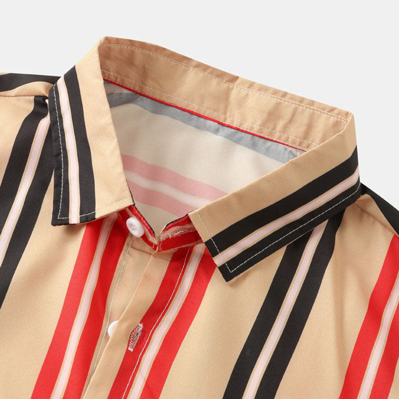 Chemise Homme Manche Courte imprimée Vintage