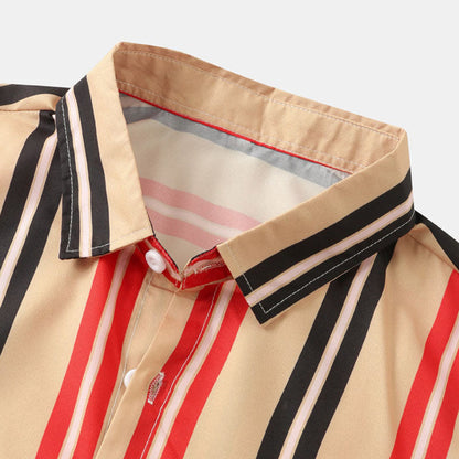 Chemise Homme Manche Courte imprimée Vintage