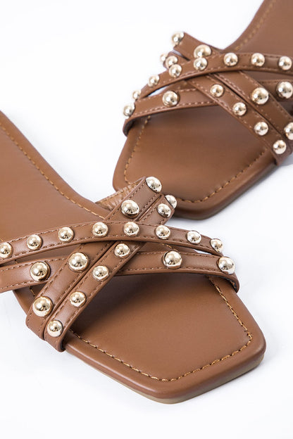 Sandales Tendances à Boucles Métalliques
