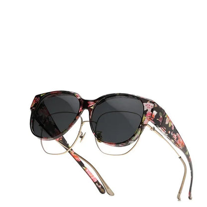 Lunettes de Soleil Femme Polarisées Protection UV400 Style Œil de Chat