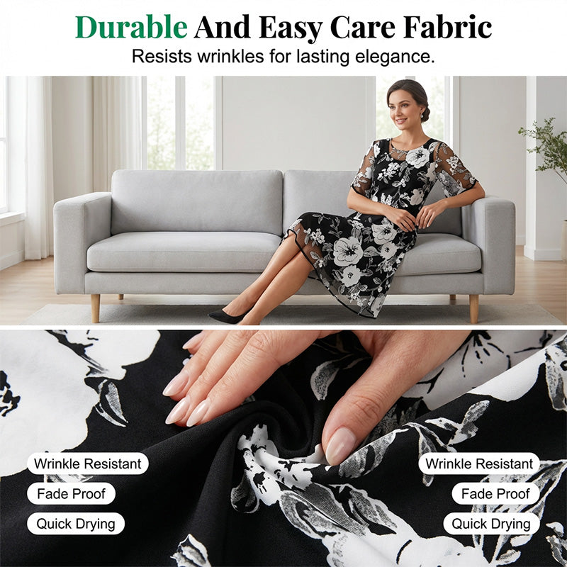 Robe Femme Chiffon Fluide Coupe Ample Manches Longues