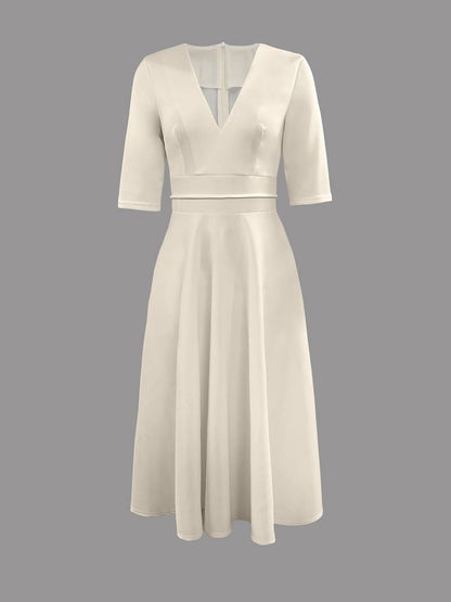 Robe Été Légère pour Femme - Col en V et Jupon Fluide