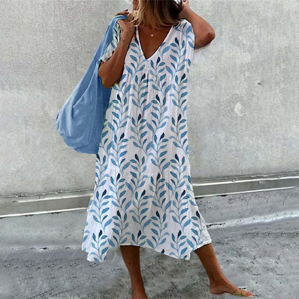 Robe Été en Coton Fleuri pour Femme, Confortable et Chic
