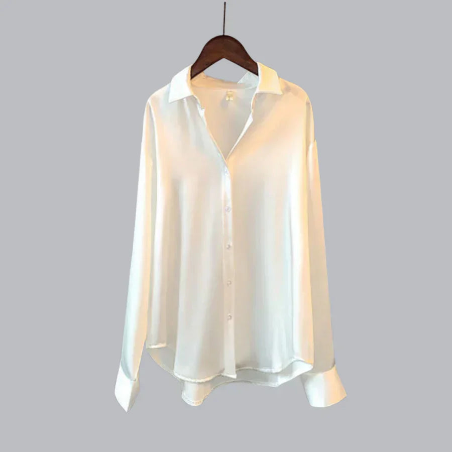 Chemisier Élégant en Soie pour Femme - Blouse Féminine Chic
