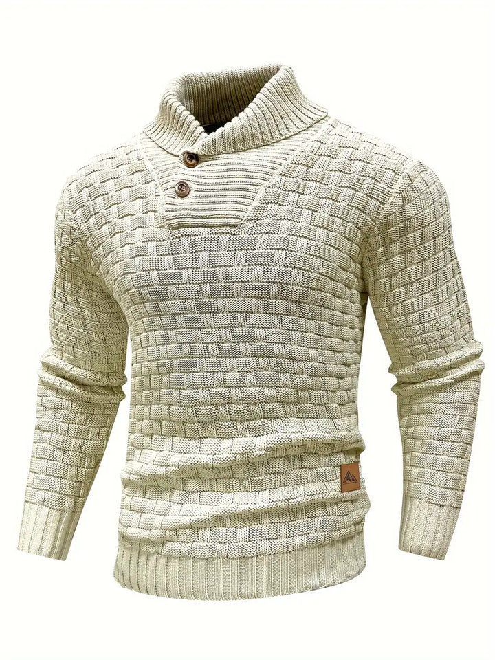 Pull Col Montant en Laine Épaisse - vue 3